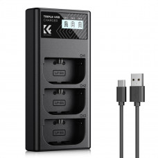 Зарядное устройство K&F Concept на 3 слота Sony LP-E6 (KF28.0062)
